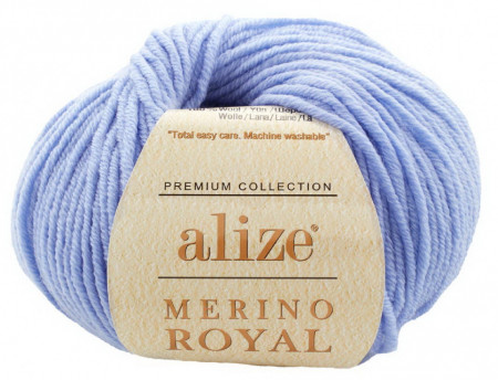 Fir de tricotat sau crosetat - Fire tip mohair din lana 100%, ALIZE MERINO ROYAL BLEO 40