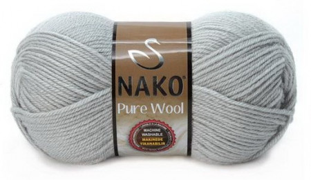Fir de tricotat sau crosetat - Fire tip mohair din lana 100% Nako PURE WOOL GRI 3298