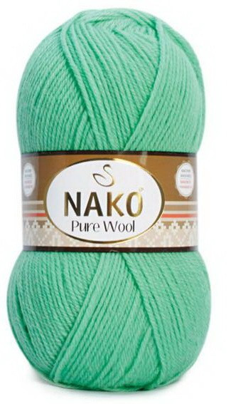 Fir de tricotat sau crosetat - Fire tip mohair din lana 100% Nako PURE WOOL VERNIL 10001