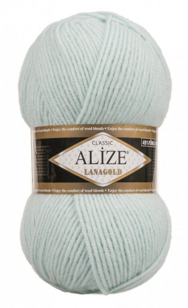 Fir de tricotat sau crosetat - Fire tip mohair din lana 49% si acril 51% Alize Lanagold Vernil 522