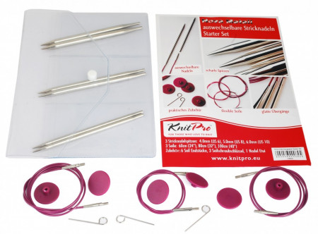 KnitPro Nova Metal - set andrele interschimbabile STARTER