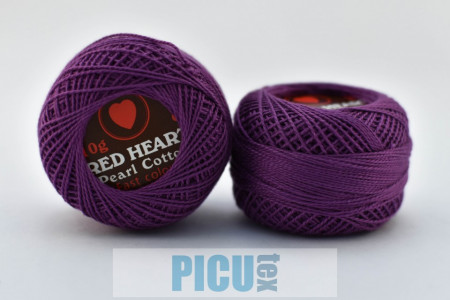 Cotton perle RED HEART cod 0100 - Img 2