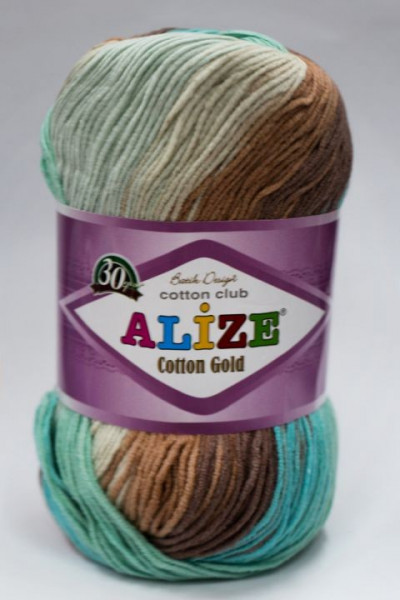 Fir de tricotat sau crosetat - Fir ALIZE COTTON GOLD BATIK - DEGRADE 4603