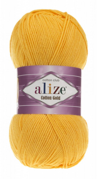 Fir de tricotat sau crosetat - Fir ALIZE COTTON GOLD GALBEN 216