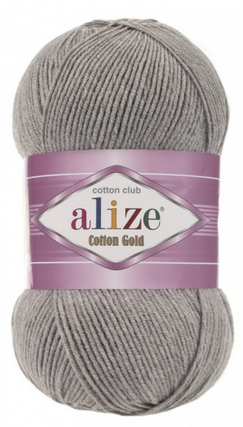 Fir de tricotat sau crosetat - Fir ALIZE COTTON GOLD GRI MELANJ 21