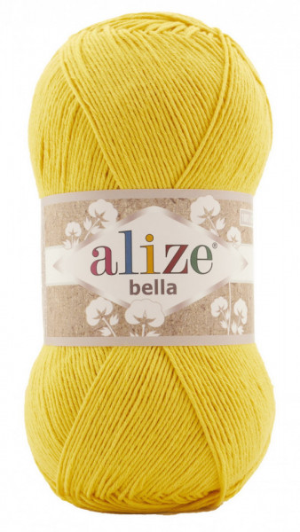 Fir de tricotat sau crosetat - Fir BUMBAC 100% ALIZE BELLA 100 - GALBEN 488