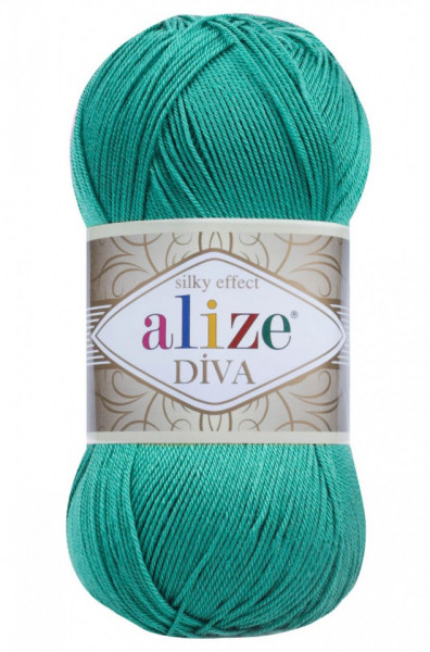 Fir de tricotat sau crosetat - Fir microfibra ALIZE DIVA TURCOAZ 610