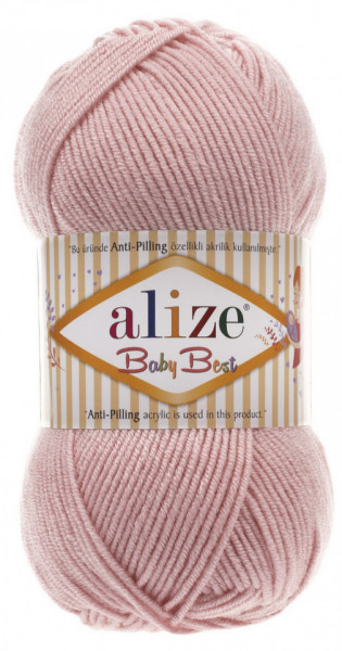 Fir de tricotat sau crosetat - Fire amestec acril anti pilling + bambus ALIZE BABY BEST PUDRA 161
