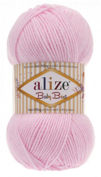 Fir de tricotat sau crosetat - Fire amestec acril anti pilling + bambus ALIZE BABY BEST ROZ 185