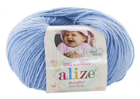 Fir de tricotat sau crosetat - Fire amestec lana + bambus si acril ALIZE BABY WOOL BLEO 40