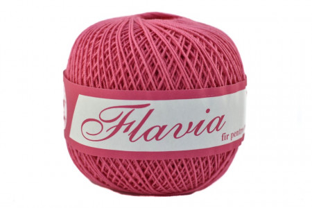 Fir de tricotat sau crosetat - Fire Bumbac 100% FLAVIA ROMANOFIR BOBINA ROZ 1212