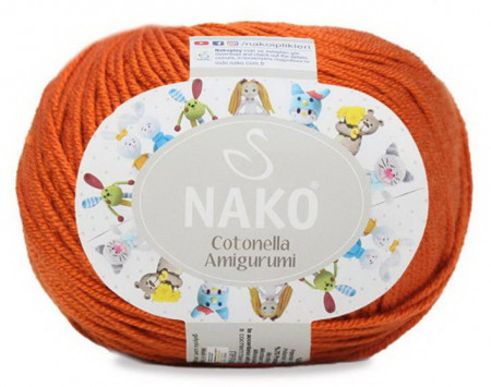 Fir de tricotat sau crosetat - Fire NAKO COTONELLA AMIGURUMI PORTOCALIU 3411