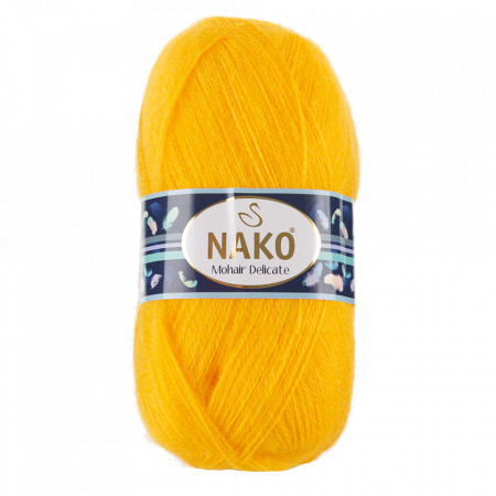 Fir de tricotat sau crosetat - Fire tip mohair acril NAKO MOHAIR DELICATE - GALBEN COD 6142