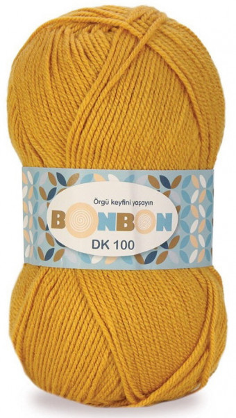 Fir de tricotat sau crosetat - Fire tip mohair din acril BONBON DK MUSTAR 98415
