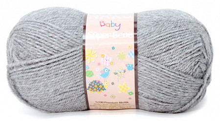 Fir de tricotat sau crosetat - Fire tip mohair din acril Nako SUPER BEBE GRI 195