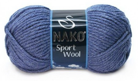 Fir de tricotat sau crosetat - Fire tip mohair din acril si lana Nako Sport Wool ALBASTRU 23162