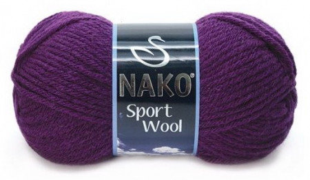 Fir de tricotat sau crosetat - Fire tip mohair din acril si lana Nako Sport Wool MOV 3260