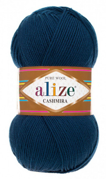 Fir de tricotat sau crosetat - Fire tip mohair din lana 100%, Alize CASHMIRA ALBASTRU 215