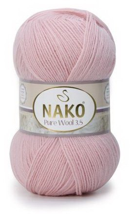 Fir de tricotat sau crosetat - Fire tip mohair din lana 100% Nako PURE WOOL 3,5 ROZ 10639