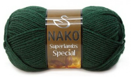 Fir de tricotat sau crosetat - Fire tip mohair din lana 50% si acril 50% Nako Superlambs Special VERDE 3601