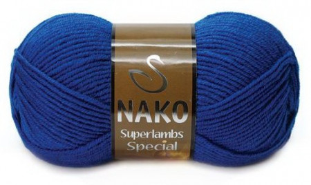 Fir de tricotat sau crosetat - Fire tip mohair din lana 50% si acril 50% Nako Superlambs Special albastru 1599