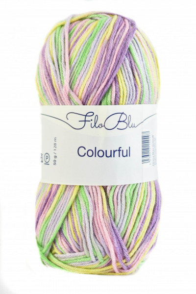 Fir de tricotat sau crosetat - Fire tip mohair din poliester Filo Blu - Colourful - 06 DEGRADE