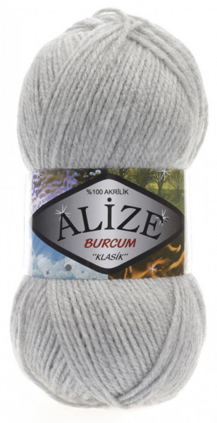 Fir de tricotat sau crosetat - Fir ACRILIC ALIZE BURCUM KLASIK GRI 208