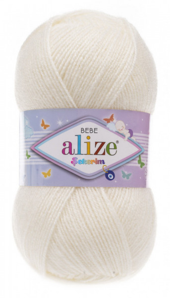 Fir de tricotat sau crosetat - Fir ACRILIC ALIZE SEKERIM BEBE CREAM 62