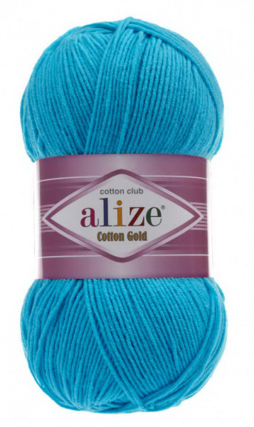Fir de tricotat sau crosetat - Fir ALIZE COTTON GOLD ALBASTRU 16