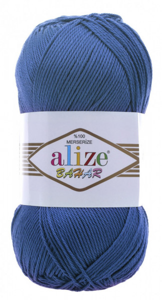 Fir de tricotat sau crosetat - Fir BUMBAC 100% ALIZE BAHAR ALBASTRU 94