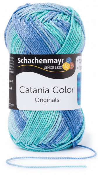 Fir de tricotat sau crosetat - Fir BUMBAC 100% MERCERIZAT CATANIA COLOR AQUA COD 226