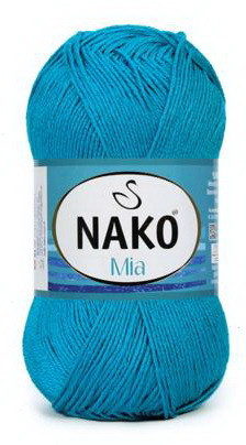 Fir de tricotat sau crosetat - Fir BUMBAC 100% NAKO MIA ALBASTRU 10010