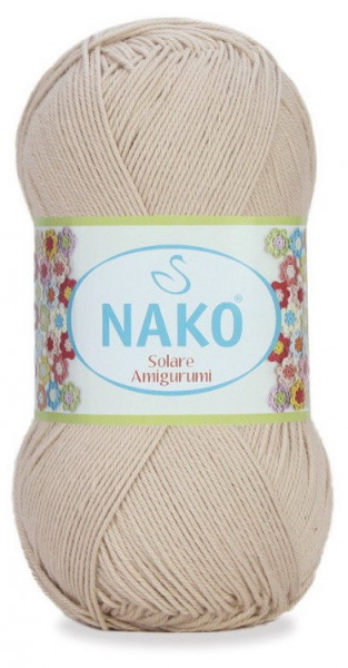 Fir de tricotat sau crosetat - Fir BUMBAC 100% NAKO SOLARE AMIGURUMI BEJ 2250