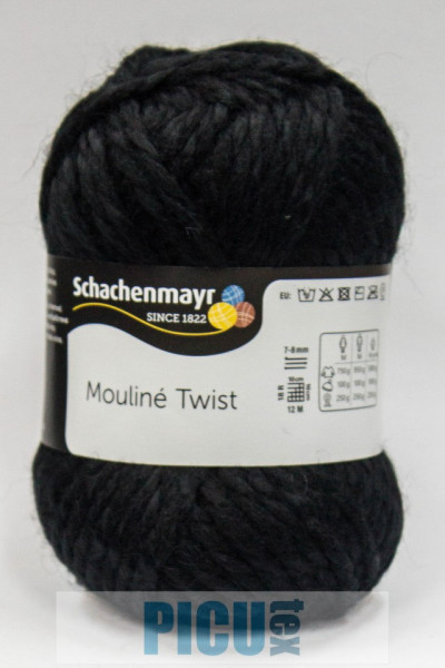 Fir de tricotat sau crosetat - Fir SCHACHENMAYR Mouline Twist NEGRU 00099