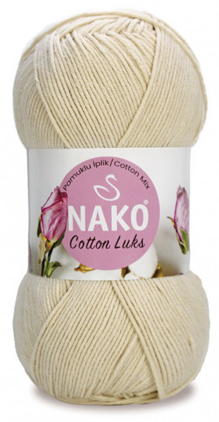 Fir de tricotat sau crosetat - Fire NAKO COTTON LUKS BEJ 97543
