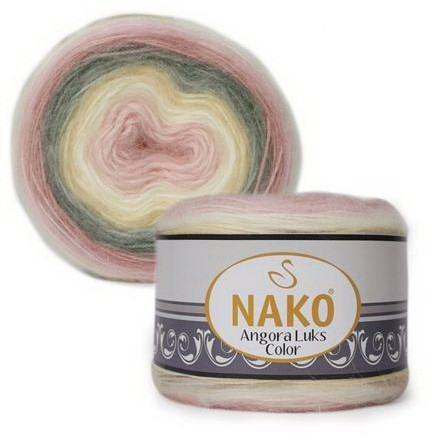 Fir de tricotat sau crosetat - Fire tip mohair acril NAKO ANGORA LUKS COLOR 81904