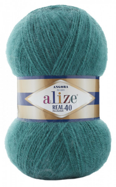 Fir de tricotat sau crosetat - Fire tip mohair din acril Alize Angora Real 40 Verde 507