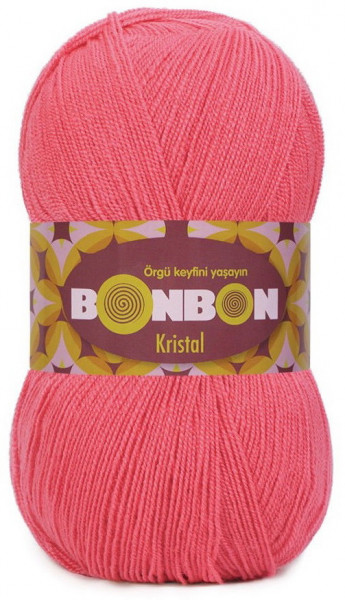 Fir de tricotat sau crosetat - Fire tip mohair din acril BONBON KRISTAL ROZ 98230