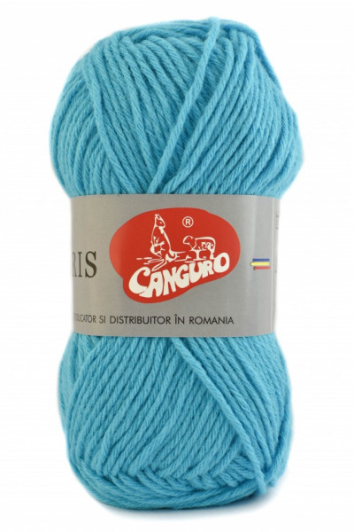 Fir de tricotat sau crosetat - Fire tip mohair din acril CANGURO - TRIS ALBASTRU 337