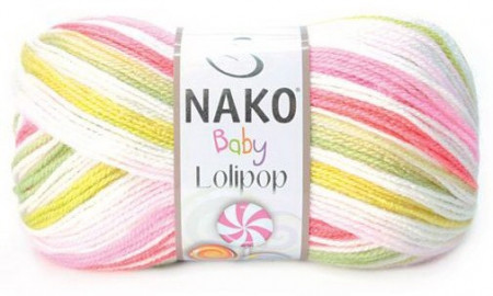 Fir de tricotat sau crosetat - Fire tip mohair din acril degrade Nako Lolipop degrade 81117
