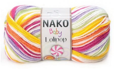 Fir de tricotat sau crosetat - Fire tip mohair din acril degrade Nako Lolipop mix 80432