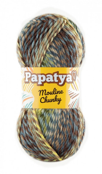 Fir de tricotat sau crosetat - Fire tip mohair din acril Kamgarn Papatya Mouline Chunky Degrade 6070