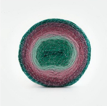 Fir de tricotat sau crosetat - Fire tip mohair din acril Kamgarn Papatya CAKE SILVER degrade 305