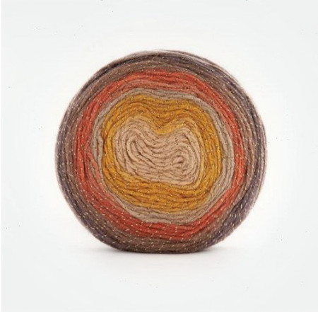 Fir de tricotat sau crosetat - Fire tip mohair din acril Kamgarn Papatya CAKE SILVER degrade 314