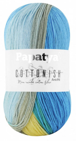 Fir de tricotat sau crosetat - Fire tip mohair din acril Kamgarn Papatya Cottonish degrade 07