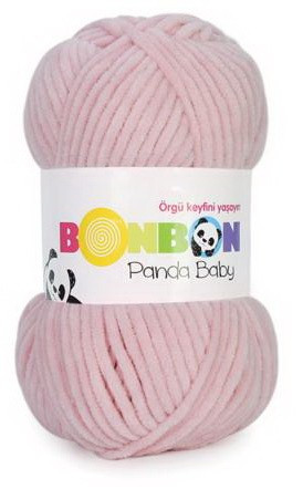 Fir de tricotat sau crosetat - Fire tip mohair din acril NAKO BONBON PANDA BABY ROZ 3085