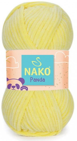 Fir de tricotat sau crosetat - Fire tip mohair din acril NAKO PANDA GALBEN 3093