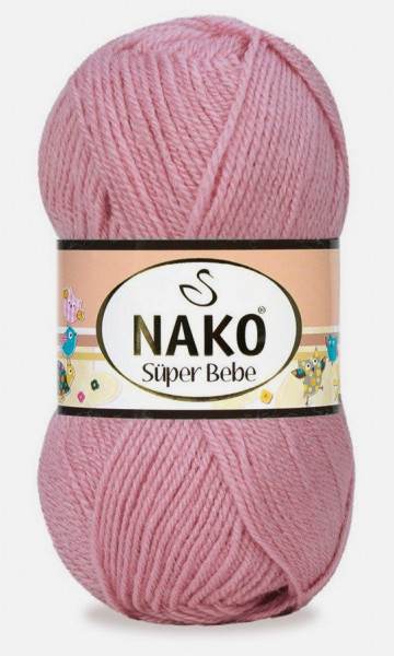 Fir de tricotat sau crosetat - Fire tip mohair din acril Nako SUPER BEBE ROZ 247