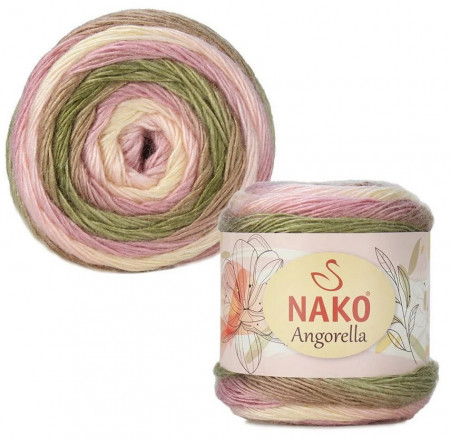 Fir de tricotat sau crosetat - Fire tip mohair din acril premium Nako ANGORELLA DEGRADE 87536