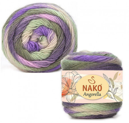 Fir de tricotat sau crosetat - Fire tip mohair din acril premium Nako ANGORELLA DEGRADE 87539